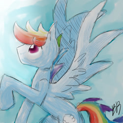 Size: 640x640 | Tagged: safe, artist:dawnshadow187, rainbow blitz, rainbow dash, pegasus, pony, rule 63, solo