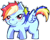 Size: 1250x1010 | Tagged: safe, artist:bananaproduction, rainbow dash, pegasus, pony, simple background, solo, transparent background