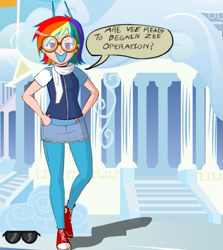 Size: 545x611 | Tagged: safe, rainbow dash, human, explicit source, humanized, magical friends, solo