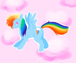 Size: 1200x1000 | Tagged: safe, artist:chikaraitsumi, rainbow dash, pegasus, pony, female, mare, simple background, solo