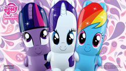 Size: 1920x1080 | Tagged: safe, rainbow dash, rarity, twilight sparkle, pegasus, pony, unicorn, mimobot, wallpaper