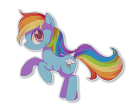 Size: 600x500 | Tagged: safe, artist:swirl-draws, rainbow dash, earth pony, pony, earth pony rainbow dash, race swap, solo