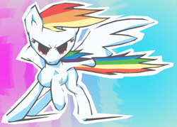 Size: 984x705 | Tagged: safe, artist:ladyb0ner, rainbow dash, pegasus, pony, female, mare, simple background, solo