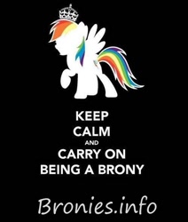 Size: 500x590 | Tagged: safe, rainbow dash, pegasus, pony, crown, explicit source, keep calm and carry on, minimalist, poster, solo, text