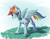 Size: 644x500 | Tagged: safe, artist:karidyas, artist:php105, rainbow dash, pegasus, pony, colored, solo