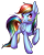 Size: 606x750 | Tagged: safe, artist:moenkin, rainbow dash, pegasus, pony, eye black (makeup), face paint, raised hoof, simple background, solo, transparent background