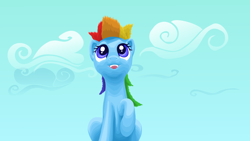 Size: 1920x1080 | Tagged: safe, artist:odooee, rainbow dash, pegasus, pony, cloud, cloudy, solo