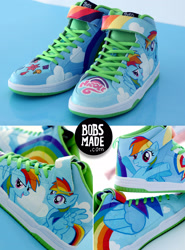 Size: 2000x2705 | Tagged: safe, artist:bobsmade, rainbow dash, pegasus, pony, clothes, photo, shoes, sneakers
