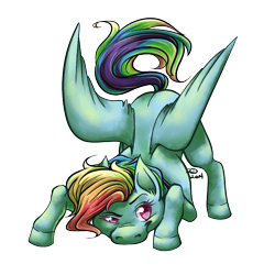 Size: 800x800 | Tagged: safe, artist:teallaquin, rainbow dash, pegasus, pony, action pose, face down ass up, frown, raised eyebrow, simple background, solo, spread wings, transparent background