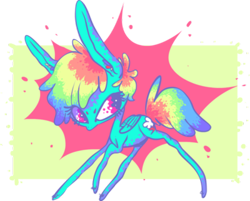 Size: 400x322 | Tagged: safe, artist:emberwisp, rainbow dash, pegasus, pony, female, mare, simple background, solo