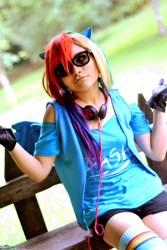 Size: 1536x2304 | Tagged: safe, artist:danishahorusso, rainbow dash, human, cosplay, irl, irl human, photo