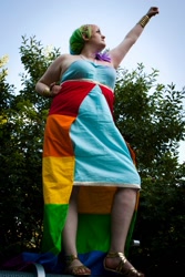 Size: 640x960 | Tagged: safe, artist:blessed-brilliance, rainbow dash, human, cosplay, irl, irl human, photo