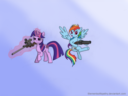 Size: 1032x774 | Tagged: safe, rainbow dash, twilight sparkle, pegasus, pony, crossover, scout, sniper, team fortress 2