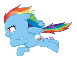 Size: 683x511 | Tagged: safe, artist:lexieskye, part of a set, rainbow dash, pegasus, pony, chibi, cute, simple background, solo, transparent background