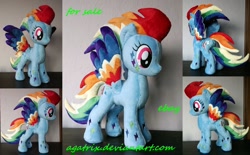 Size: 1280x793 | Tagged: safe, artist:agatrix, rainbow dash, irl, photo, plushie, rainbow power, solo