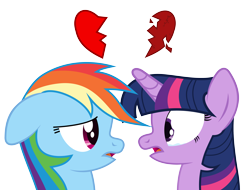 Size: 4200x3200 | Tagged: safe, artist:waveywaves, rainbow dash, twilight sparkle, twilight sparkle (alicorn), alicorn, pegasus, pony, breakup, crying, female, lesbian, mare, shipping, twidash