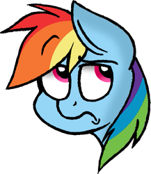 Size: 569x655 | Tagged: safe, artist:strangiesleepy, rainbow dash, pegasus, pony, head, simple background, solo, transparent background