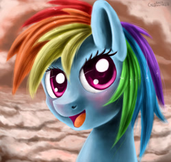 Size: 1924x1818 | Tagged: safe, artist:gusteaureeze, rainbow dash, pegasus, pony, detailed background, female, mare, solo