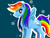 Size: 510x386 | Tagged: safe, artist:smikimimi, rainbow dash, pegasus, pony, female, mare, simple background, solo