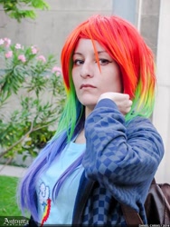 Size: 540x720 | Tagged: safe, artist:fukitsuline, rainbow dash, human, close-up, cosplay, irl, irl human, photo