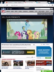 Size: 1536x2048 | Tagged: safe, derpibooru import, applejack, fluttershy, pinkie pie, rainbow dash, rarity, earth pony, pegasus, pony, unicorn, eric berry, google chrome, ios, ipad, kansas city chiefs, nfl