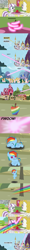 Size: 1120x9450 | Tagged: safe, artist:beavernator, rainbow dash, surprise, twilight velvet, pegasus, pony, all glory to the beaver grenadier, and that's how rainbow dash was made, apple, baby, baby dash, baby pony, beavernator is trying to murder us, birth, canterlot, comic, cute, dashabetes, filly, foal, magic, oh come on, transformation, transmutation, zap apple