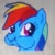 Size: 480x480 | Tagged: safe, artist:melodylawrenceart, derpibooru import, rainbow dash, pegasus, pony, cute, perler, puffy cheeks, solo