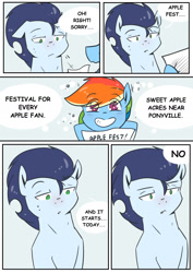 Size: 1240x1748 | Tagged: safe, artist:lrusu, derpibooru import, rainbow dash, soarin', pegasus, pony, comic:rainbow crush, comic, dialogue