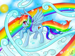 Size: 2000x1500 | Tagged: safe, artist:blue-fayt, rainbow dash, pegasus, pony, detailed background, female, mare, solo