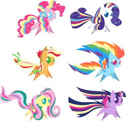 Size: 1476x1413 | Tagged: safe, artist:dragonfoorm, artist:limeylassen, derpibooru import, applejack, fluttershy, pinkie pie, rainbow dash, rarity, twilight sparkle, twilight sparkle (alicorn), alicorn, earth pony, pegasus, pony, unicorn, mane six, pointy ponies, rainbow power, simple background, transparent background