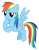 Size: 2506x3253 | Tagged: safe, artist:cloudyskie, derpibooru import, rainbow dash, pegasus, pony, may the best pet win, .ai available, flying, simple background, solo, thinking, transparent background, vector