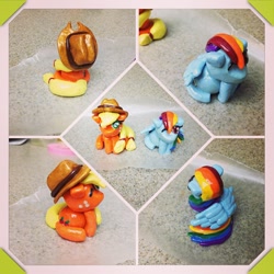 Size: 612x612 | Tagged: safe, derpibooru import, applejack, rainbow dash, craft, irl, photo, sculpture