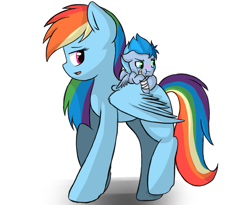 Size: 789x646 | Tagged: safe, artist:hikariviny, rainbow dash, oc, oc:blue lightning, pegasus, pony, bandage, blushing, colt, crying, female, injured, male, momma dash, mother and child, mother and son, offspring, parent and child, parent:rainbow dash, parent:soarin', parents:soarindash