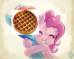 Size: 640x515 | Tagged: safe, derpibooru import, pinkie pie, rainbow dash, earth pony, pegasus, pony, 1000 hours in ms paint, female, lesbian, ms paint, pinkiedash, shipping, waffle