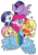 Size: 1024x1448 | Tagged: dead source, safe, artist:eljonek, derpibooru import, applejack, fluttershy, pinkie pie, rainbow dash, rarity, twilight sparkle, twilight sparkle (alicorn), alicorn, earth pony, pegasus, pony, unicorn, bust, colored pupils, cute, ear fluff, feather, female, mane six, mare, portrait, profile, simple background, spread wings, transparent background, wings