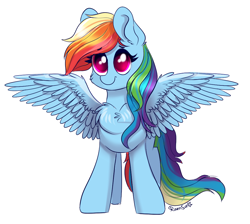 Size: 960x860 | Tagged: safe, artist:confetticakez, derpibooru import, rainbow dash, pegasus, pony, chest fluff, cute, dashabetes, looking at you, simple background, solo, white background