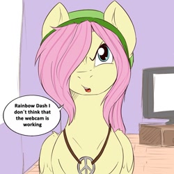 Size: 640x640 | Tagged: safe, artist:rainbowscreen, butterscotch, fluttershy, rainbow dash, pegasus, pony, ask the gaylord, grammar error, hat, necklace, rule 63, tumblr