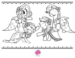 Size: 792x612 | Tagged: safe, derpibooru import, applejack, fluttershy, rainbow dash, rarity, earth pony, pegasus, pony, unicorn, coloring page, official