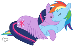 Size: 1711x1061 | Tagged: safe, artist:nightwind-arts, rainbow dash, twilight sparkle, twilight sparkle (alicorn), alicorn, pegasus, pony, female, lesbian, mare, shipping, twidash