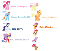 Size: 572x485 | Tagged: safe, artist:trotsworth, derpibooru import, apple bloom, applebuck, applejack, applejack (male), babs seed, bob steed, bubble berry, butterscotch, dusk shine, elusive, fluttershy, pinkie pie, prince dusk, rainbow blitz, rainbow dash, rarity, scootaloo, scooteroll, silver bell, sweetie belle, twilight sparkle, twilight sparkle (alicorn), alicorn, earth pony, pegasus, pony, unicorn, apple sprout (male apple bloom), applejohn (male applejack), brad seed, cutie mark crusaders, rule 63, scooterzoom, silver beau, voice actor