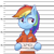 Size: 1400x1400 | Tagged: safe, artist:neko3240, rainbow dash, pegasus, pony, annoyed, clothes, frown, looking away, mugshot, prison outfit, prisoner rd, solo