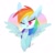 Size: 891x860 | Tagged: safe, artist:sibashen, derpibooru import, rainbow dash, pegasus, pony, cute, eyelashes, one eye closed, signature, solo, spread wings, tongue out, wink