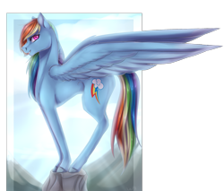 Size: 1879x1600 | Tagged: safe, artist:lou1911, derpibooru import, rainbow dash, pegasus, pony, solo, spread wings