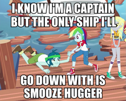 Size: 621x500 | Tagged: safe, derpibooru import, edit, edited screencap, screencap, captain planet, derpy hooves, rainbow dash, equestria girls, legend of everfree, background human, image macro, meme