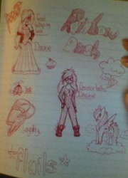 Size: 311x432 | Tagged: safe, artist:badromance123, rainbow dash, human, humanized, lined paper, traditional art