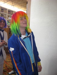 Size: 2304x3072 | Tagged: safe, rainbow dash, human, cosplay, irl, irl human, photo