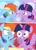 Size: 2562x3543 | Tagged: safe, artist:rainbowyoshi305, derpibooru import, rainbow dash, twilight sparkle, twilight sparkle (alicorn), alicorn, pegasus, pony, 30 day otp challenge, angry, blushing, do i look angry, expectation vs reality, eye contact, female, floppy ears, heart, lesbian, lidded eyes, looking at each other, meme, shipping, special eyes, staring contest, sweat, sweatdrop, twidash, wavy mouth, wide eyes