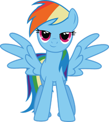 Size: 849x942 | Tagged: safe, artist:ivanspacebiker, derpibooru import, rainbow dash, pegasus, pony, bedroom eyes, front, lidded eyes, looking at you, simple background, solo, transparent background, vector