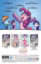 Size: 864x1328 | Tagged: safe, artist:tonyfleecs, derpibooru import, idw, pinkie pie, rainbow dash, rarity, twilight sparkle, twilight sparkle (alicorn), alicorn, pony, spoiler:comic, spoiler:comic51, credits, preview