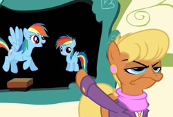 Size: 800x541 | Tagged: safe, derpibooru import, edit, edited screencap, screencap, ms. harshwhinny, rainbow dash, pegasus, pony, flight to the finish, exploitable meme, filly, filly rainbow dash, meme, ms. harshwhinny's professional chalkboard